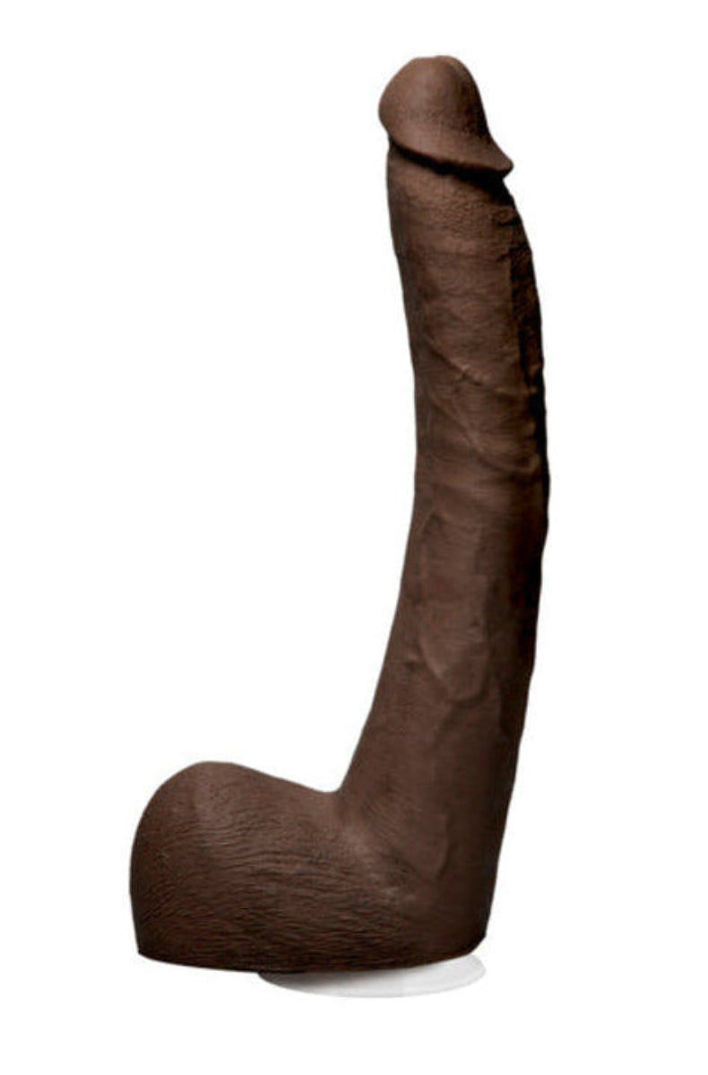 Isiah Maxwell ULTRASKYN realistic dildo in chocolate with suction cup base