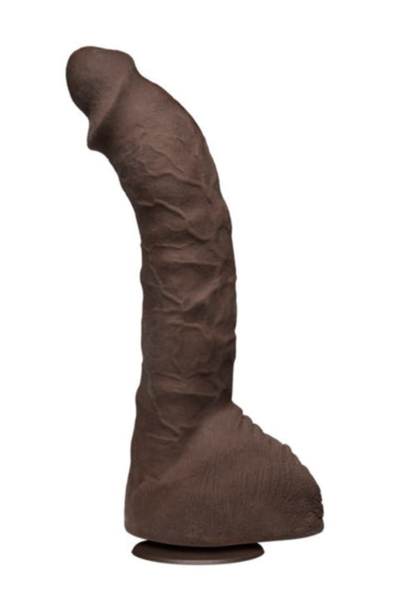 Prince Yahshua ULTRASKYN realistic dildo in chocolate with signature curve