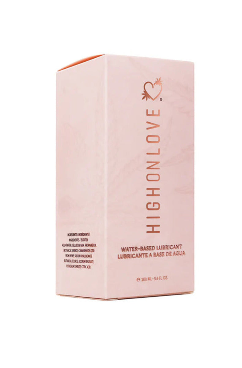 HighOnLove water-based lubricant retail box