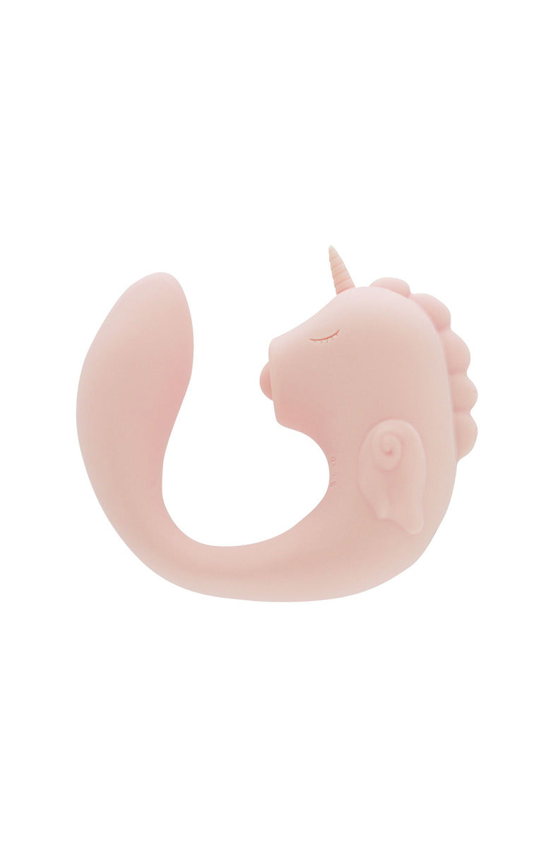 Unihorn C-Horse Coral Throb coral seahorse clitoral stimulator with curled tail