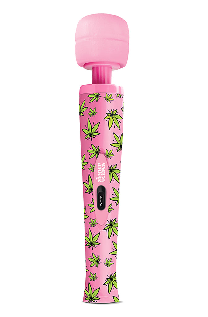 Stoner Vibes Weed Wand Vibrator | Corded Pink Cannabis | TWU Stoner Vibes Weed Wand Vibrator | Corded Pink Cannabis | TWU
