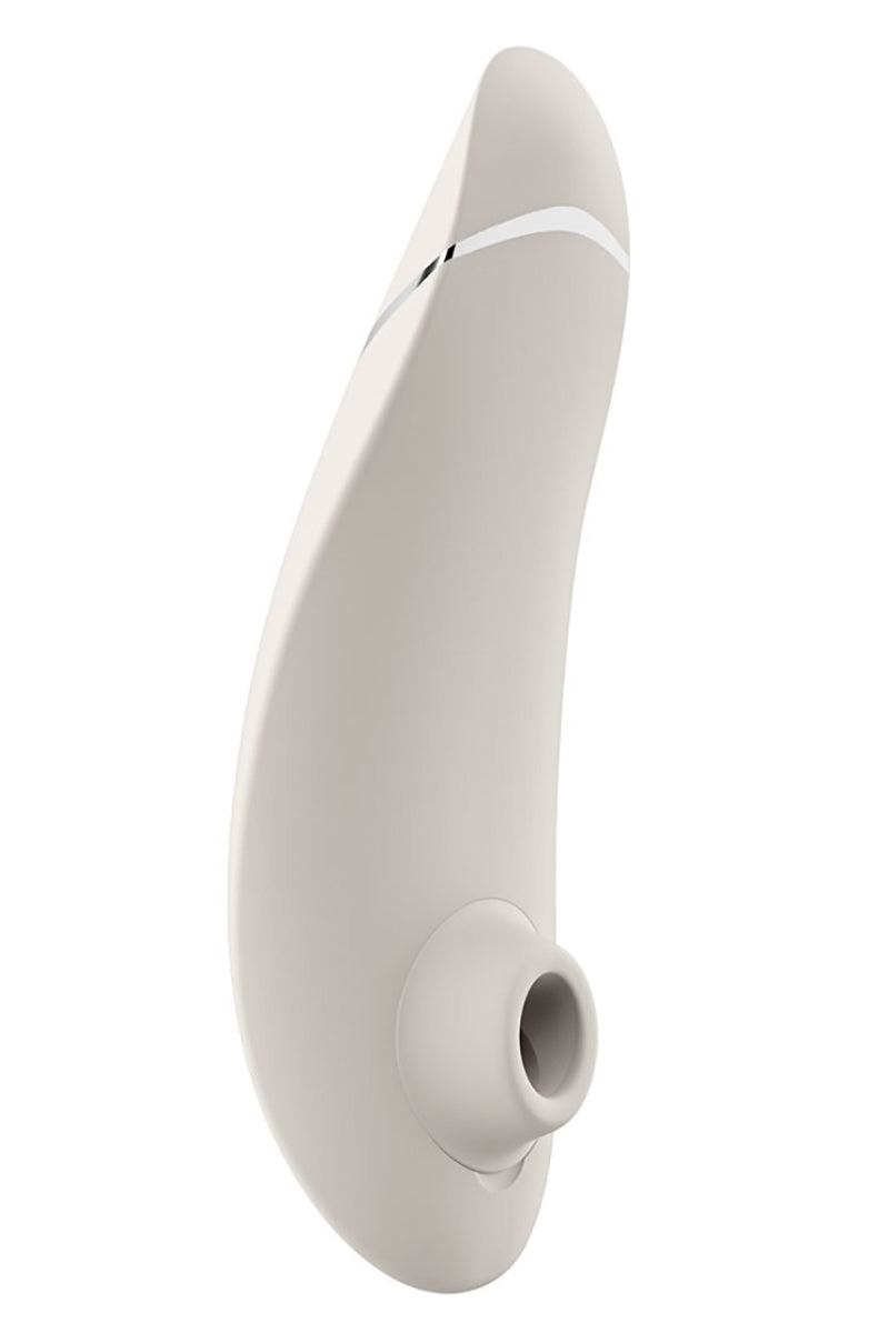 Womanizer Premium 2 in matte light gray, second product view.