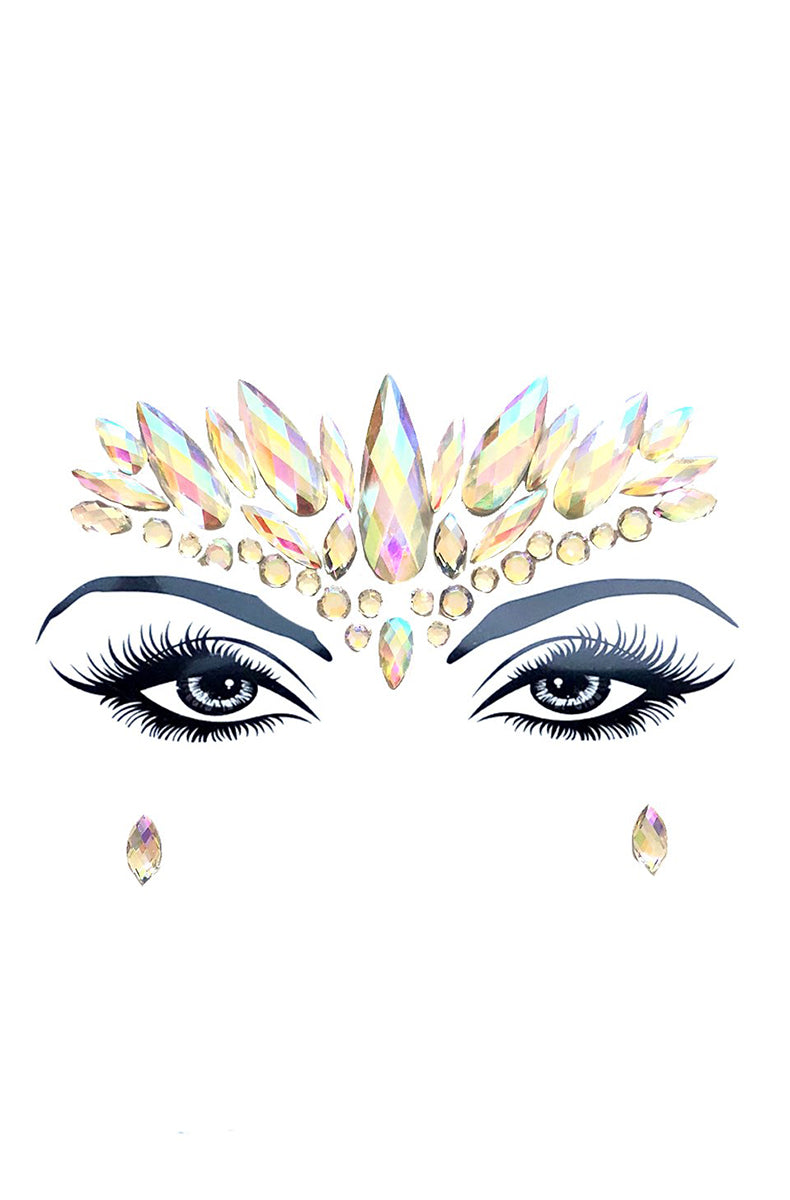 Star Fox Crystal Jewel BodiStix sticker sheet with star-shaped rhinestone clusters on a white background.