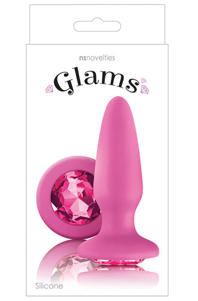 Glams Silicone Butt Plug in Pink 