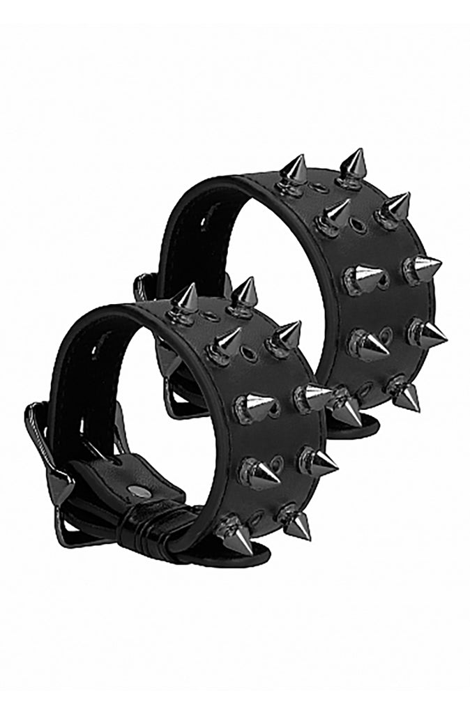 Spikes Leather Handcuffs