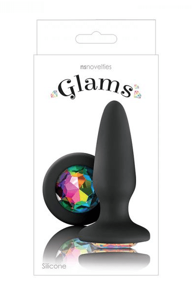 Glams Silicone Butt Plug in Black 
