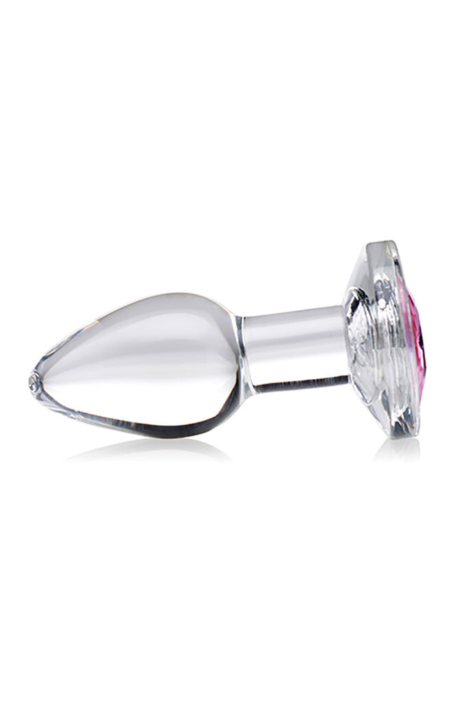 Small Glass Butt Plug | Pink Gem Flared Base Beginner | TWU Small Glass Butt Plug | Pink Gem Flared Base Beginner | TWU