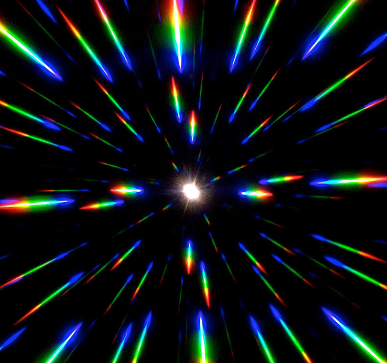 Gold Mirror Diffraction Glasses in Transparent Rainbow