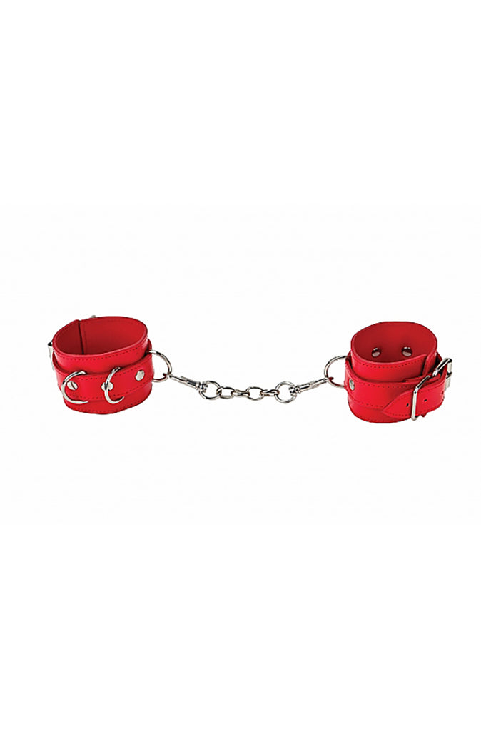 Leather Cuffs in Red