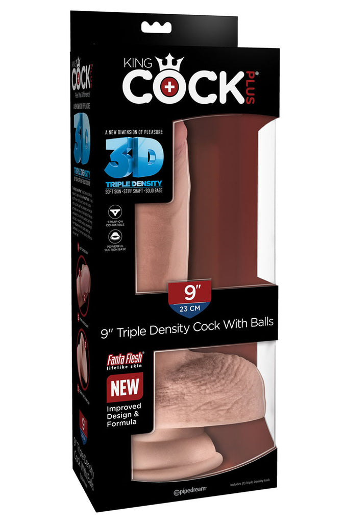King Cock Plus Triple Density 9" Cock With Balls