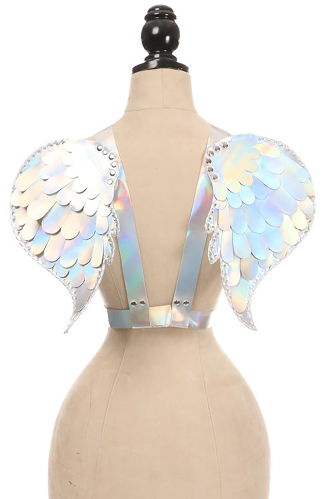 Silver Holo Angel Wings