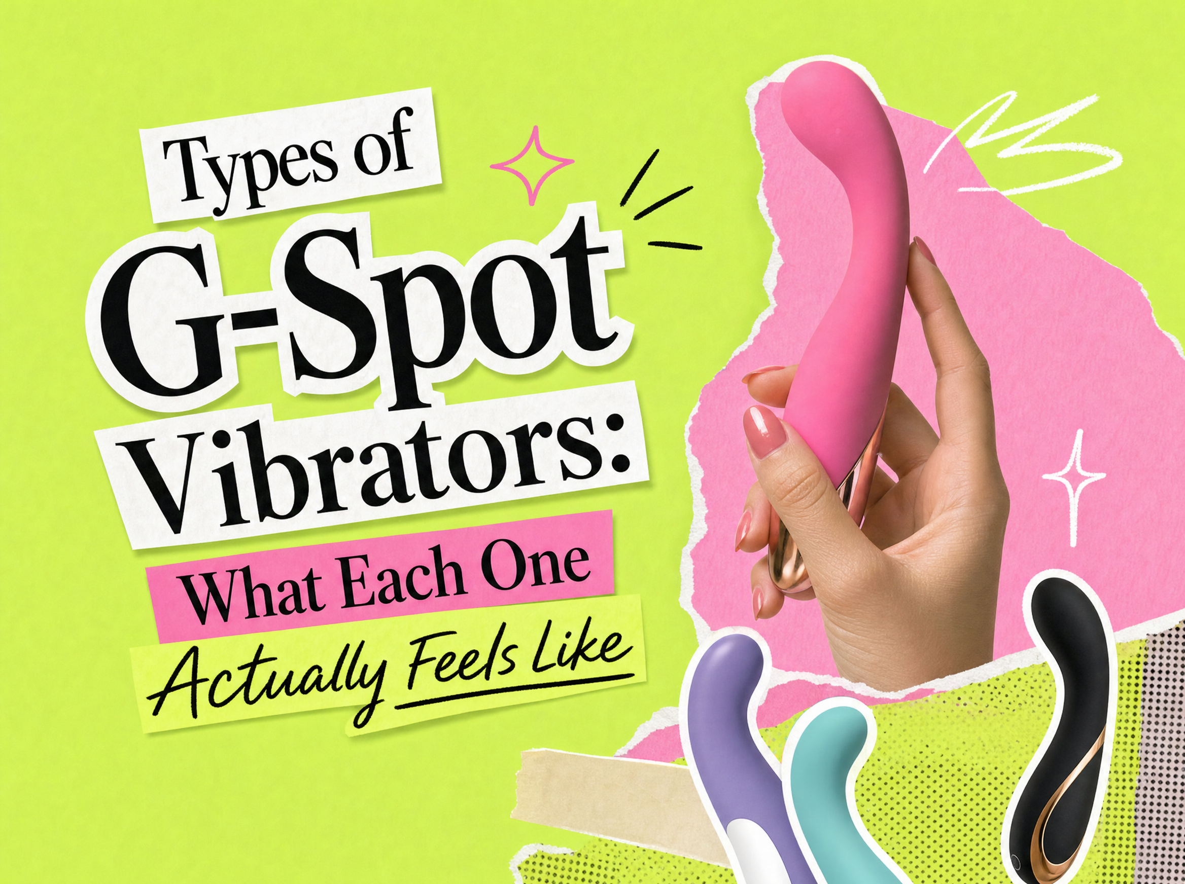 Editorial cover image for a guide to the different types of G-spot vibrators and what each one feels like