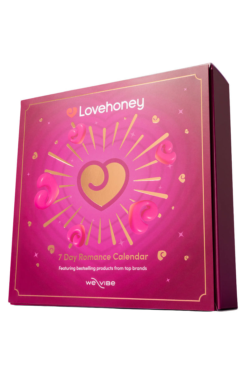7 day date night sex toy advent calendar in a magenta and gold box
