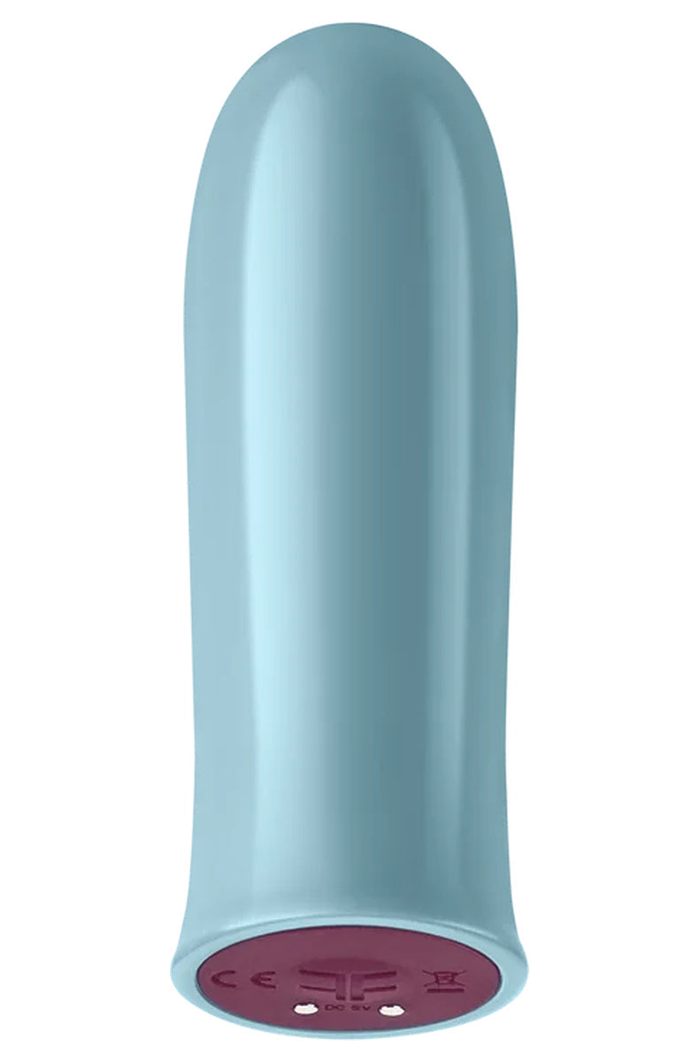 FemmeFunn Versa Bullet in light blue, compact bullet vibrator with a rounded tip and smooth sides.