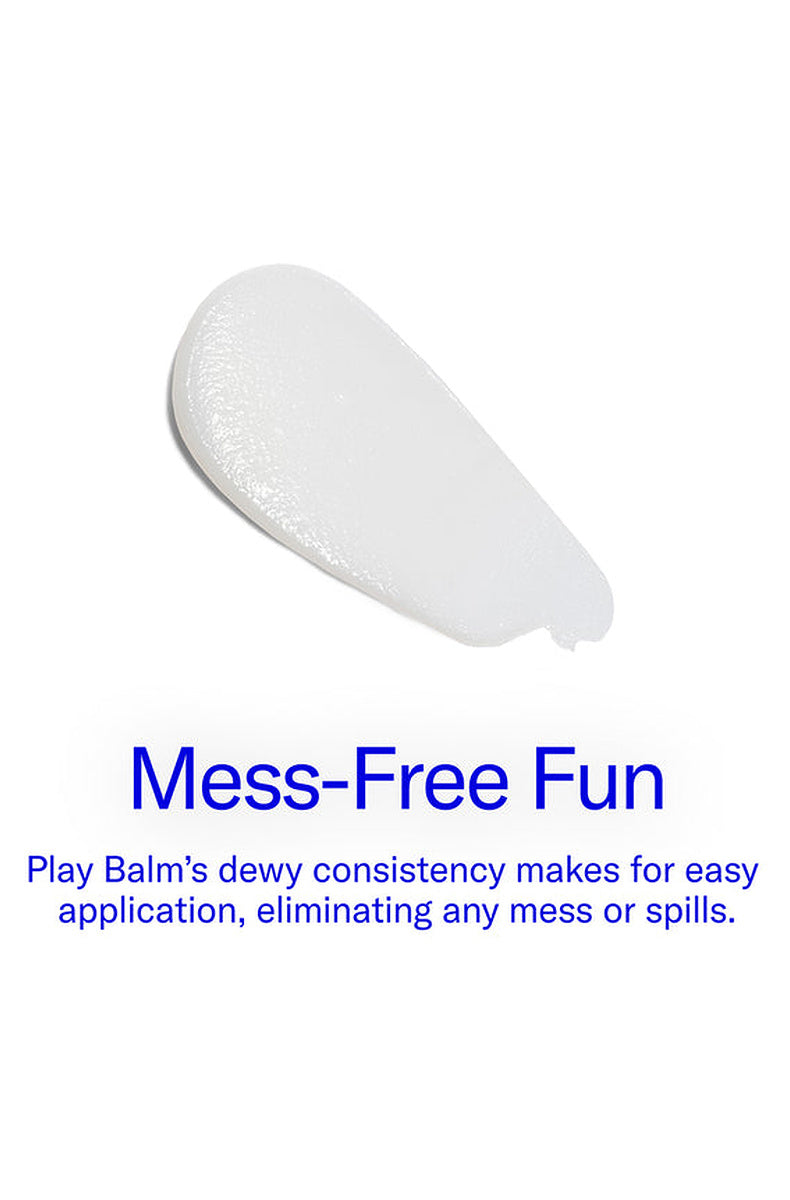 Swatch of Dame Play Balm showing its thick white balm texture.