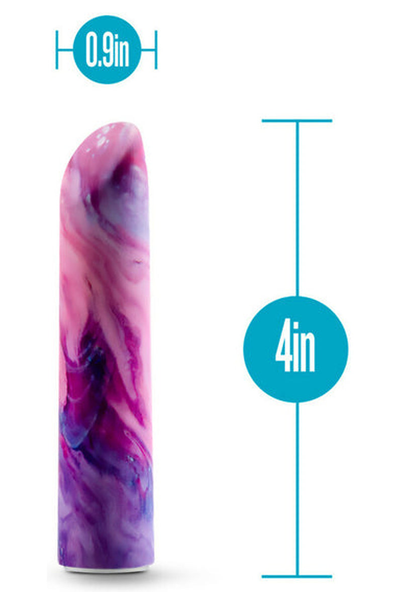 Size diagram for the Entangle power bullet, 4 inches long and 0.9 inches wide.