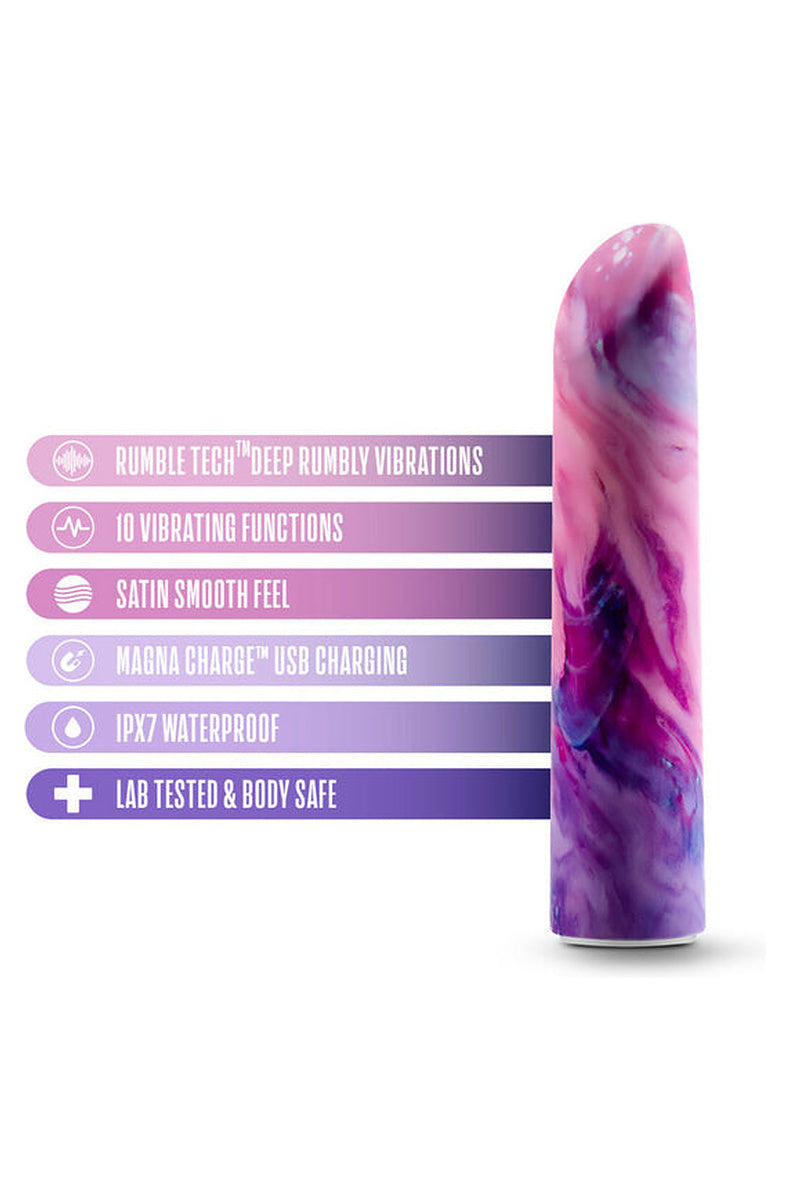 Entangle feature list: Rumble Tech vibrations, 10 functions, satin feel, Magna Charge, IPX7 waterproof.