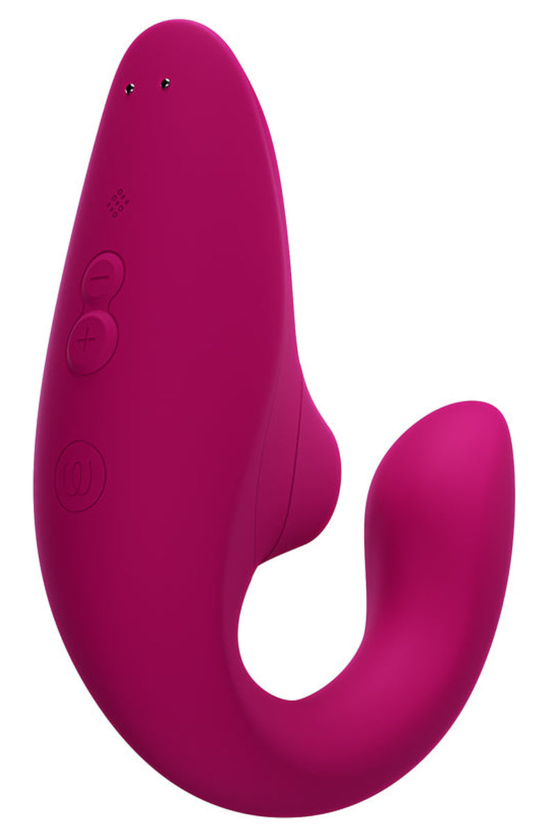 Front of the Vibrant Pink Blend showing the two control buttons and the inner arm.