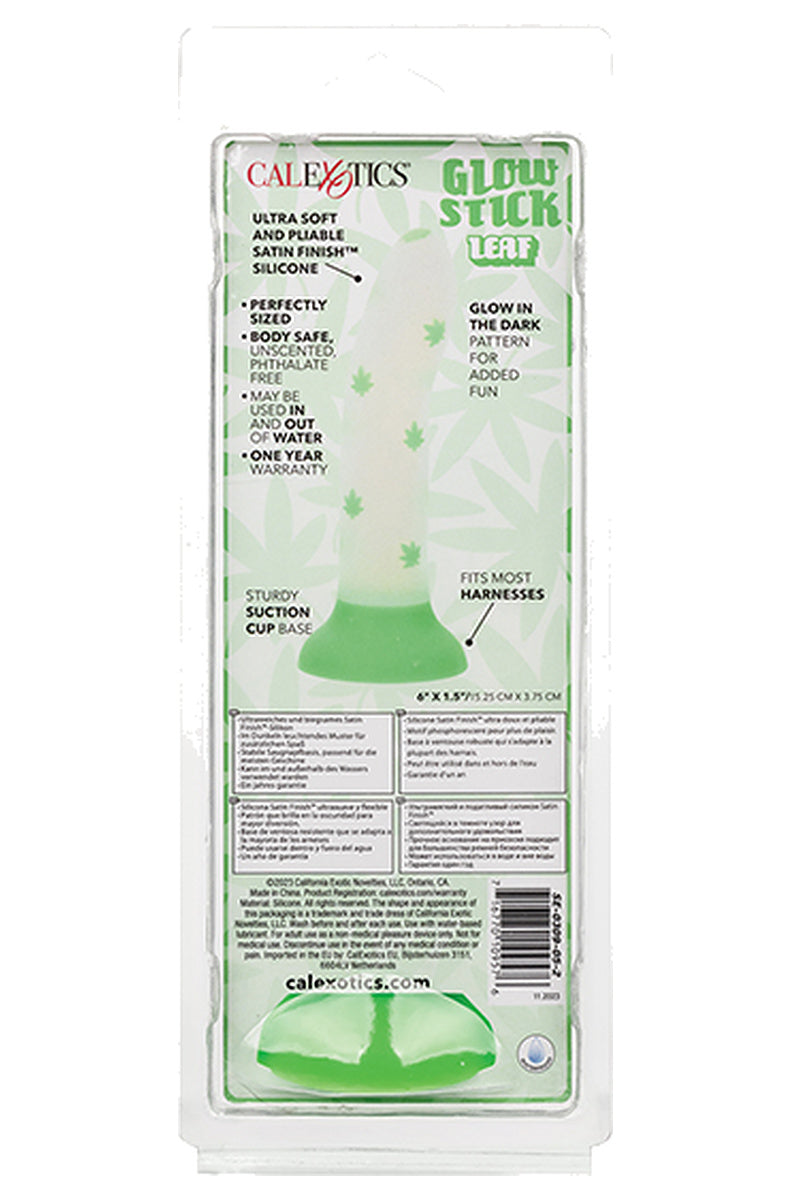 Back of the 420 pot leaf glow in the dark dildo box