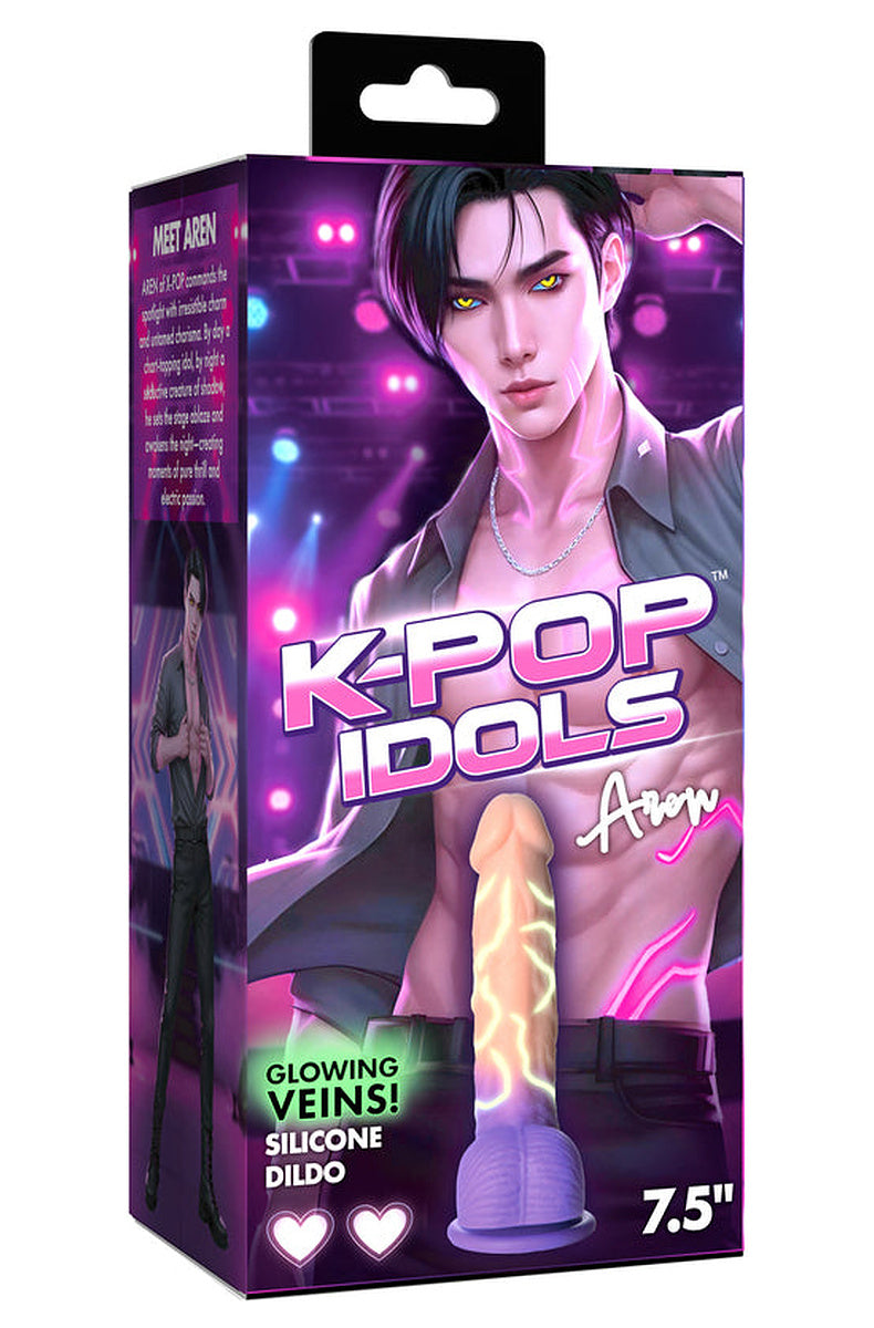 Purple K-pop idol dildo retail box, front