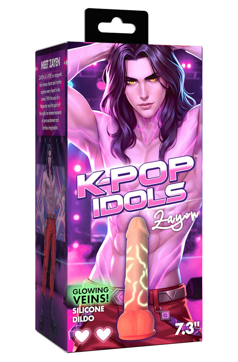 Red K-pop idol dildo retail box, front