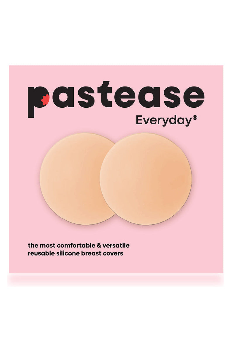 Retail package front for the reusable silicone breast covers, one pair per pack