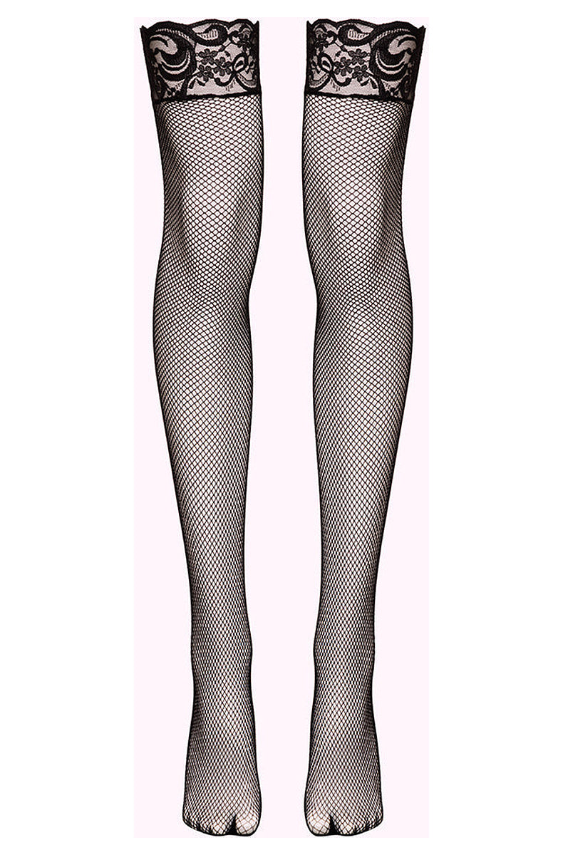 Black fishnet lace top hold-ups from the luxury advent calendar