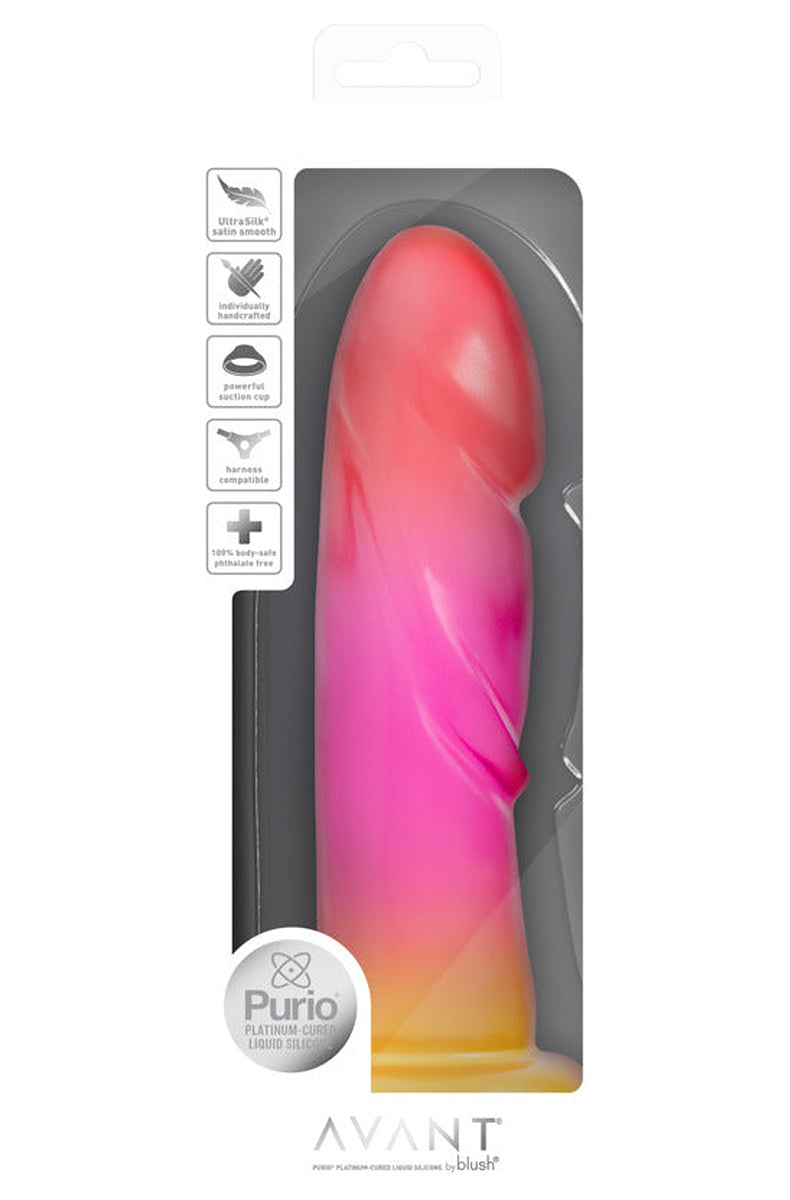 Pink and gold ombre dildo in its retail box