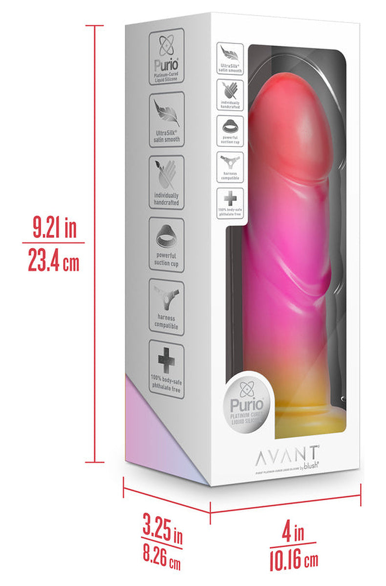 Pink and gold ombre dildo box dimensions