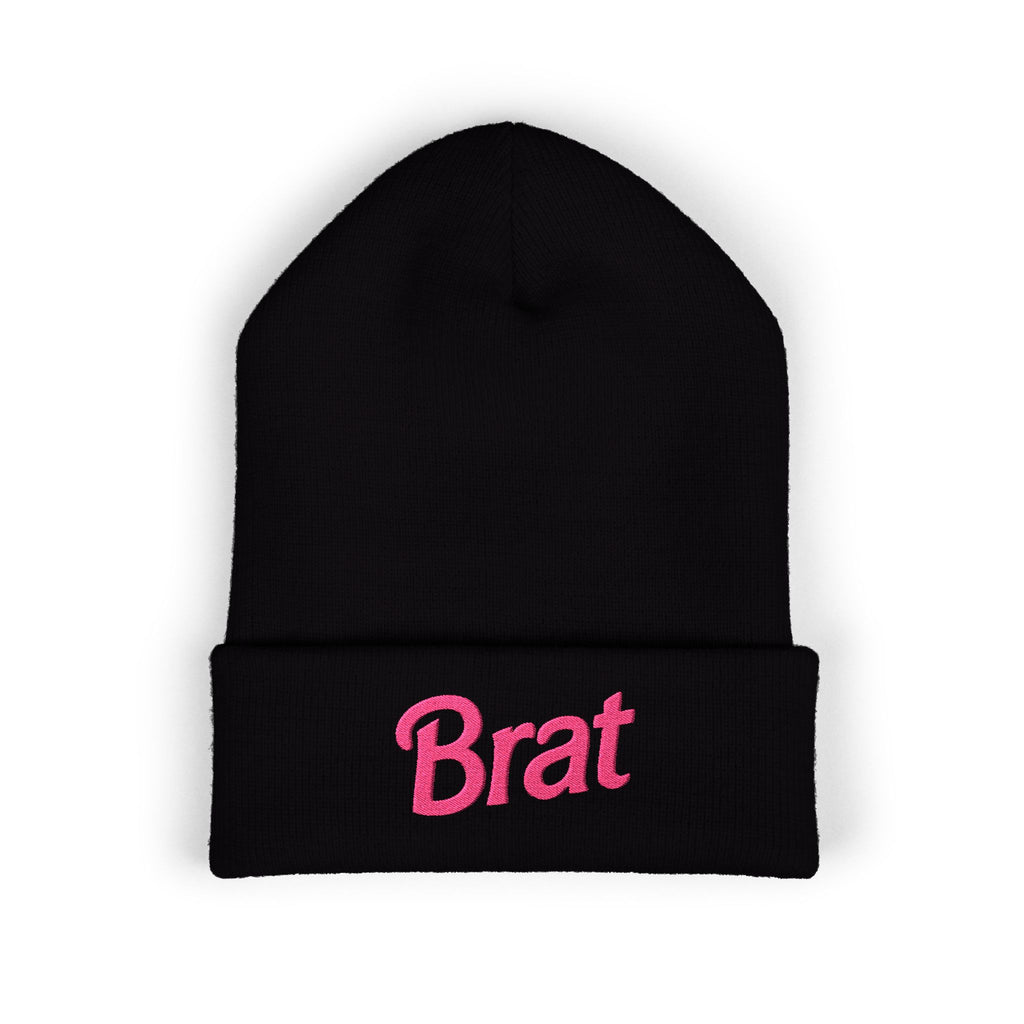 embroidered brat beanie