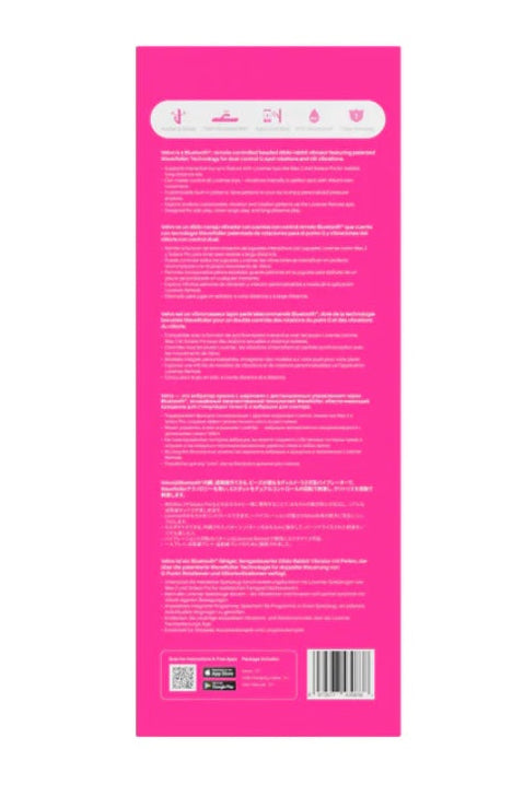 Pink packaging box and rabbit vibrator against white background