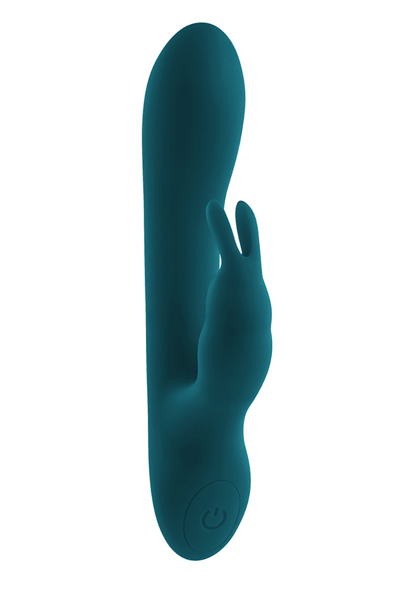 Playboy Lil Rabbit Vibrator angled view showing the smooth silicone body.