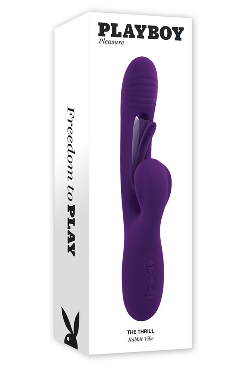 Alternate view of the playboy the thrill flapper rabbit vibrator.