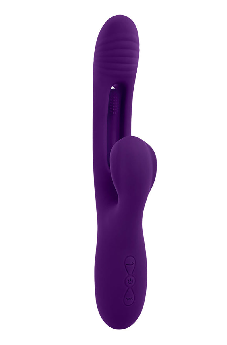 Alternate view of the playboy the thrill flapper rabbit vibrator.