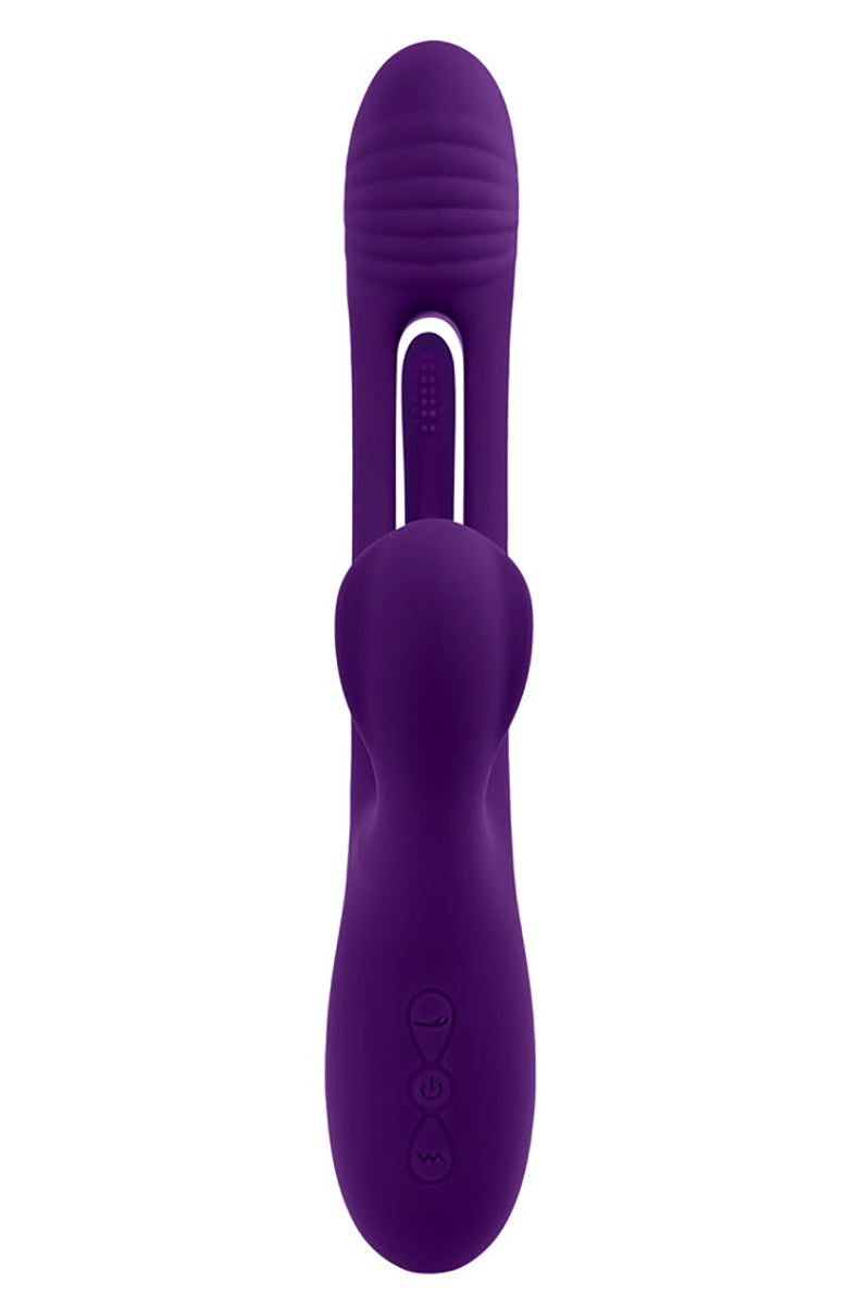 Alternate view of the playboy the thrill flapper rabbit vibrator.