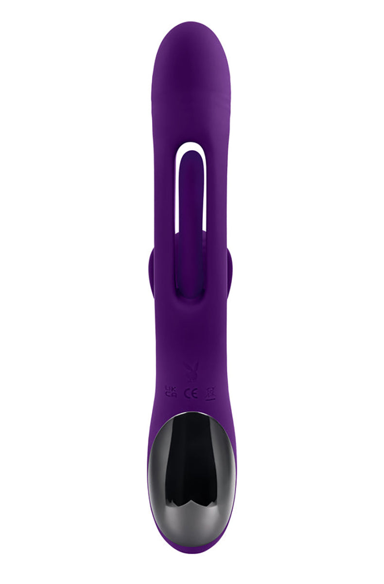Alternate view of the playboy the thrill flapper rabbit vibrator.