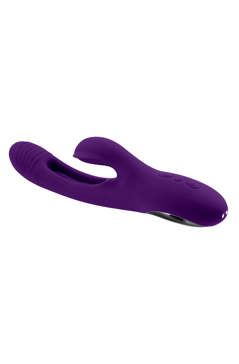 Alternate view of the playboy the thrill flapper rabbit vibrator.