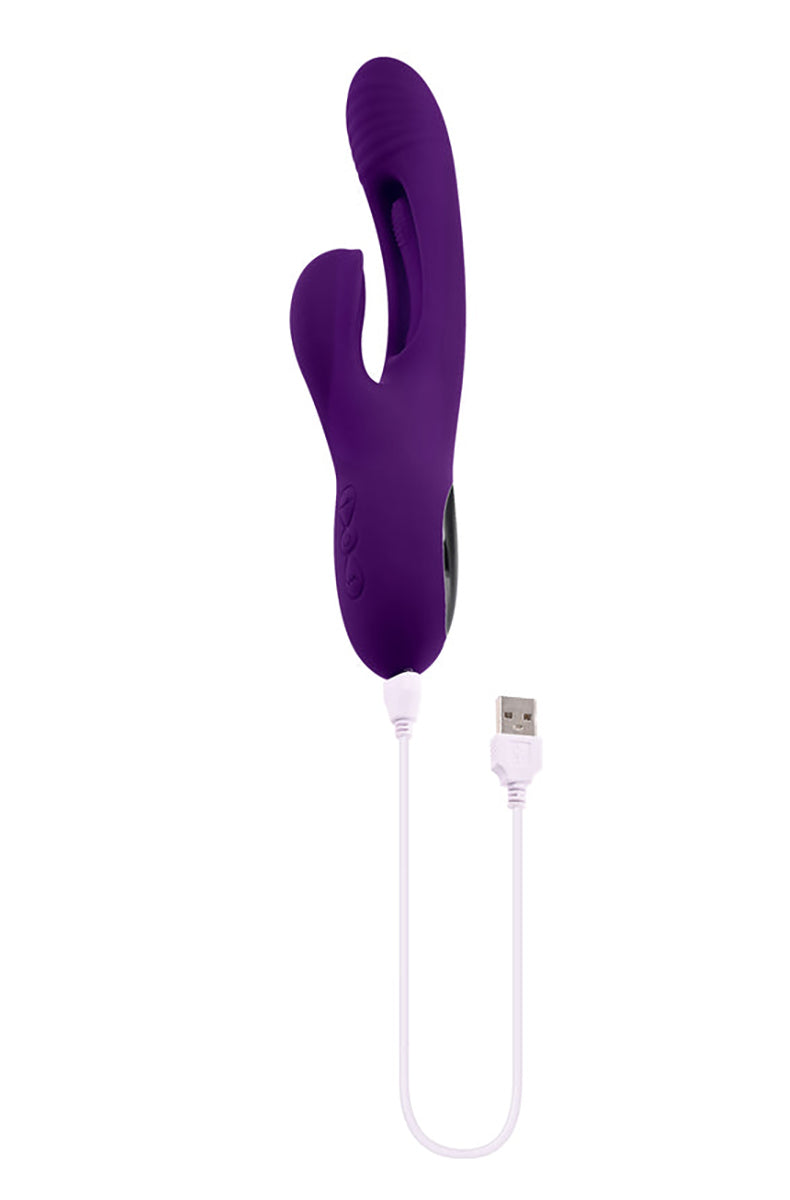Alternate view of the playboy the thrill flapper rabbit vibrator.