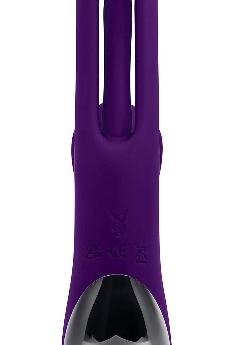 Alternate view of the playboy the thrill flapper rabbit vibrator.