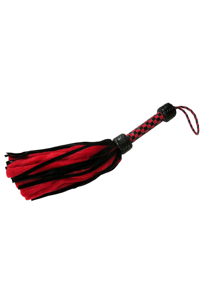 red and black flogger