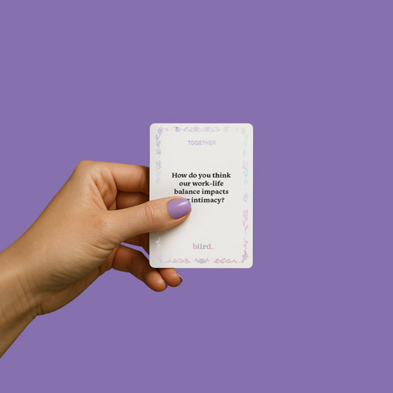 Biird Together couples card game cards and box