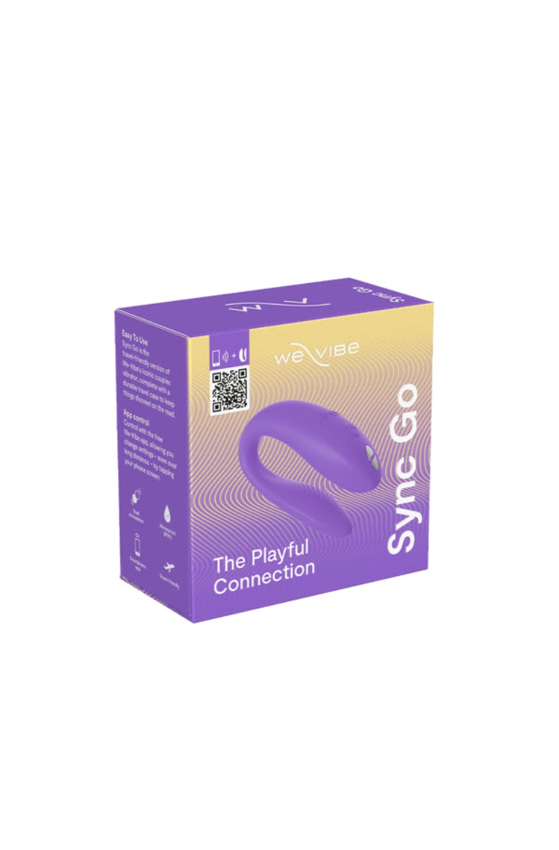 We-Vibe Sync Go purple retail packaging box