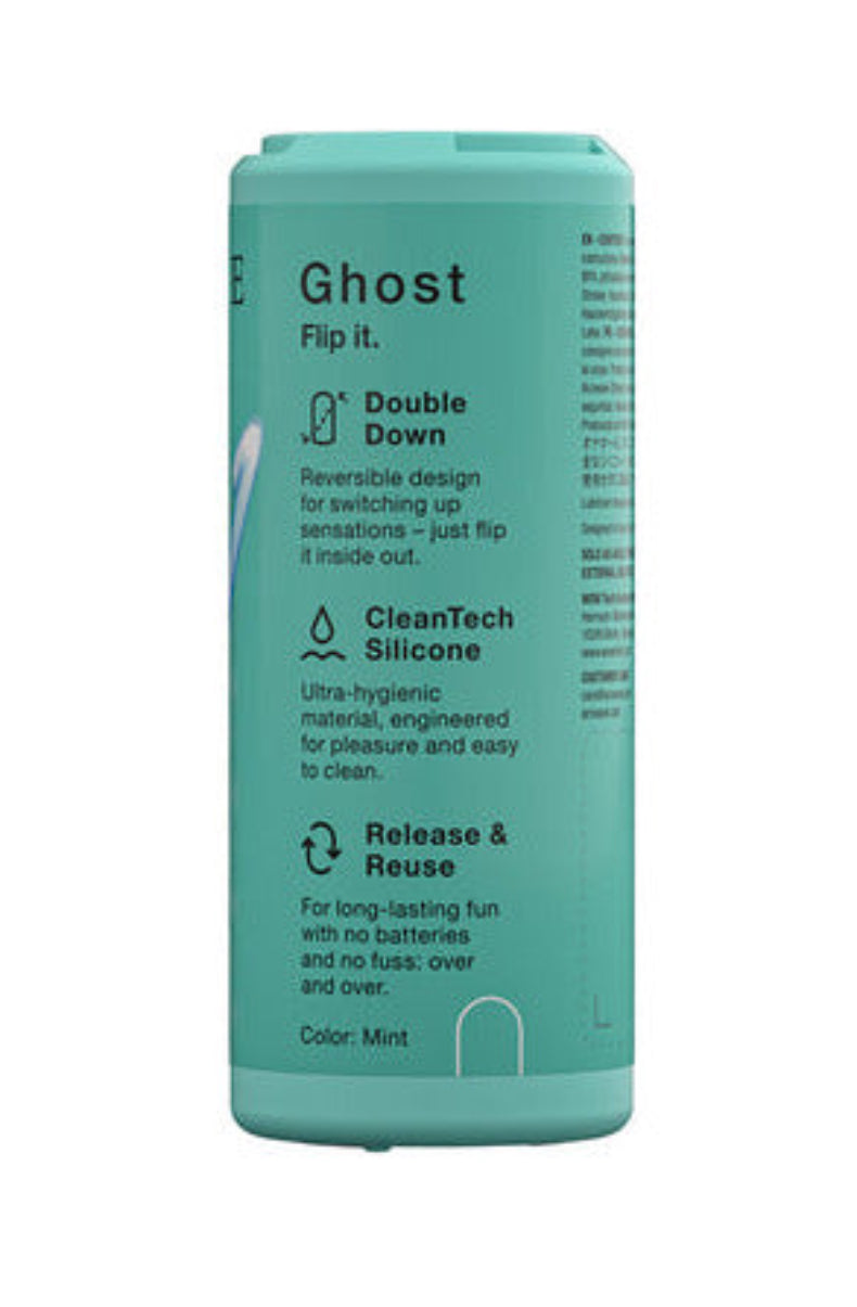 Front of the Arcwave Ghost mint storage case with Arcwave branding and Soft CleanTech Silicone label