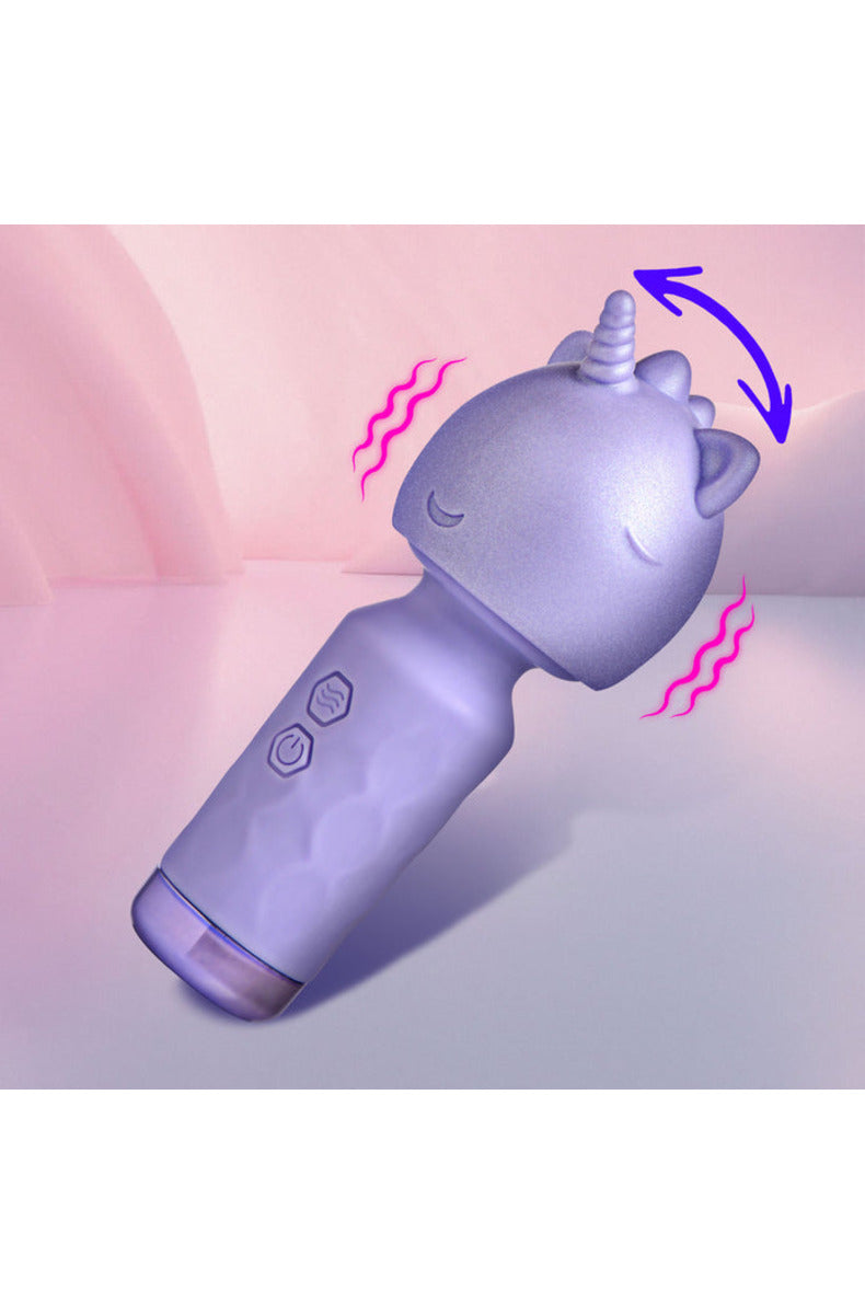 Lavender Bang! Unicorn wand showing the flexible bending neck