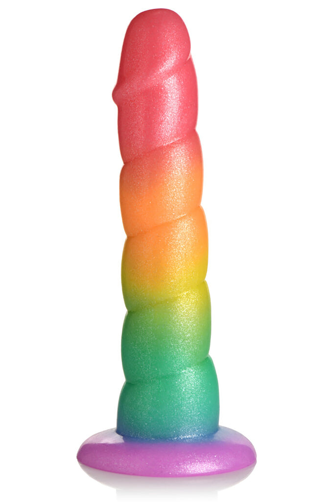 rainbow-colored dildo