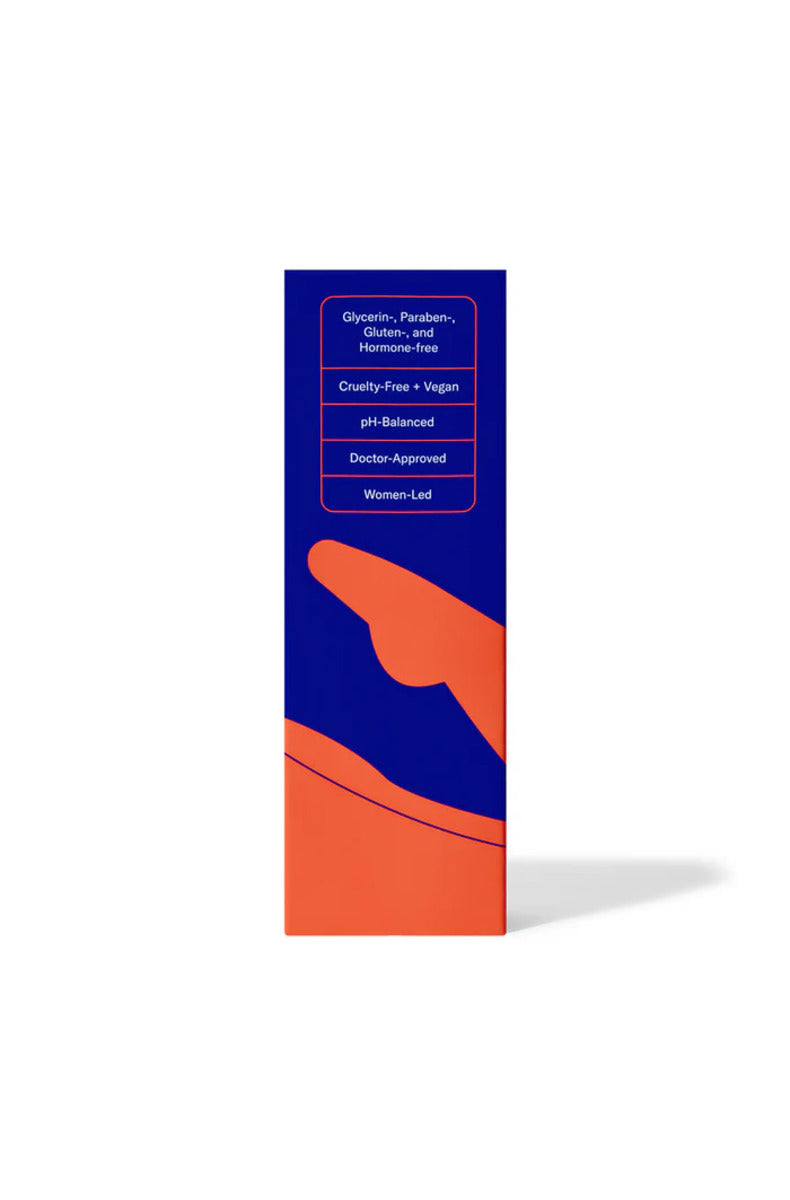 Dame Arousal Serum box side panel describing the warm tingle