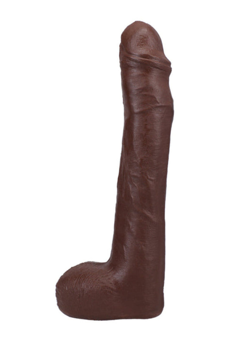 Anton Harden ULTRASKYN realistic dildo in chocolate with balls and veins
