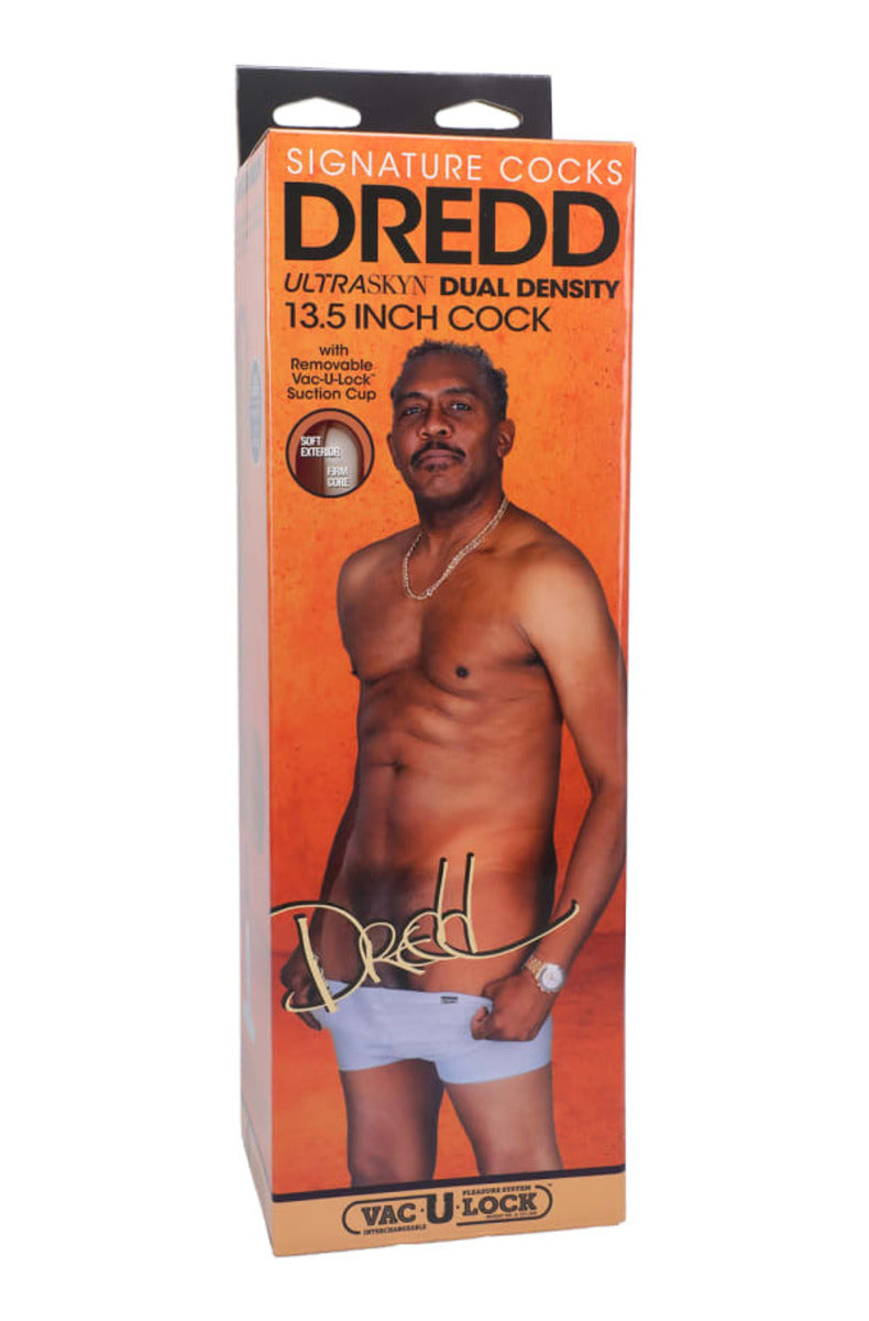 Doc Johnson Signature Cocks Dredd 13.5 inch dildo retail package