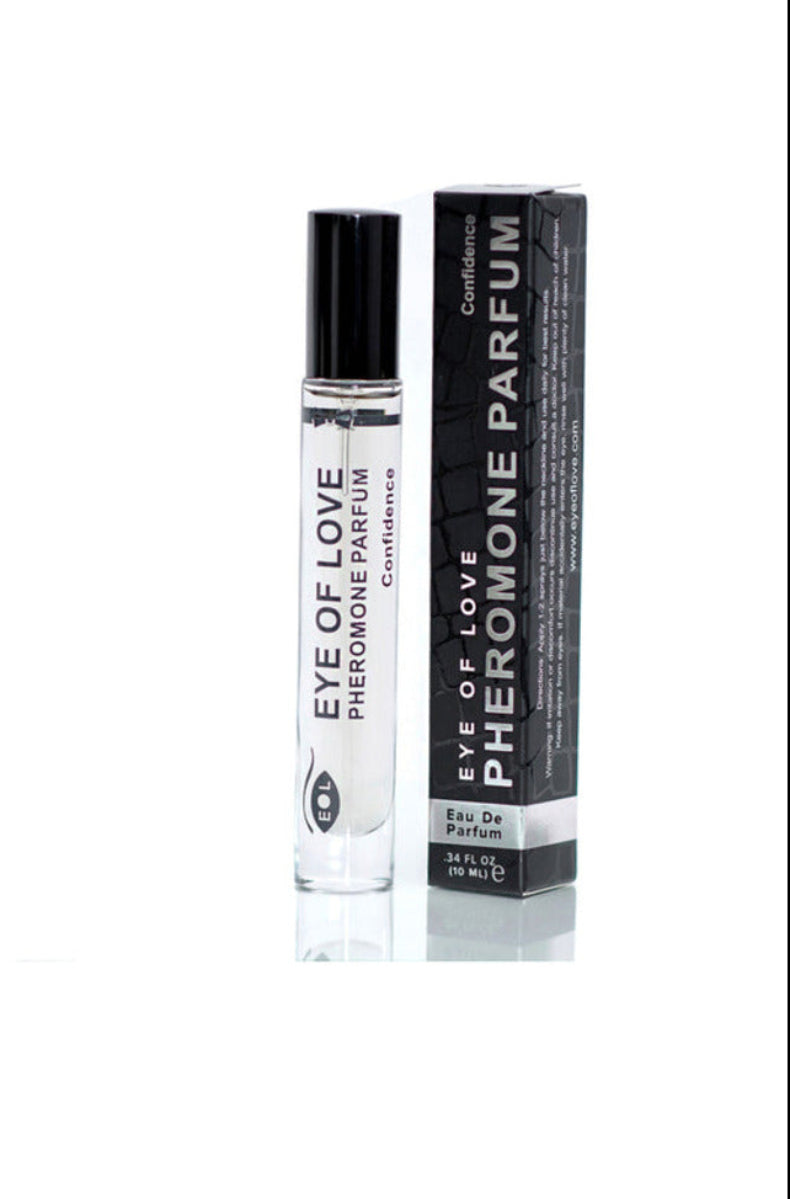 Eye of Love Confidence pheromone cologne bottle and black box, Attract Her