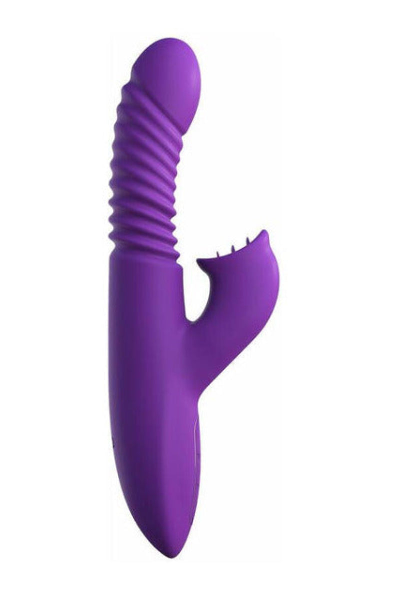 Purple Fantasy For Her Ultimate Thrusting Clit Stimulate-Her with ribbed shaft and clit stimulator
